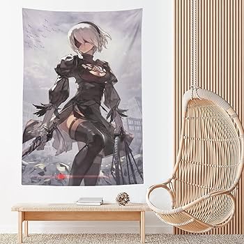 Amazon.co.jp: タペストリー 可愛い キャラクター柄 ニーア